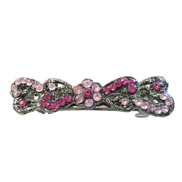 Crystal Floral Barrette Duo